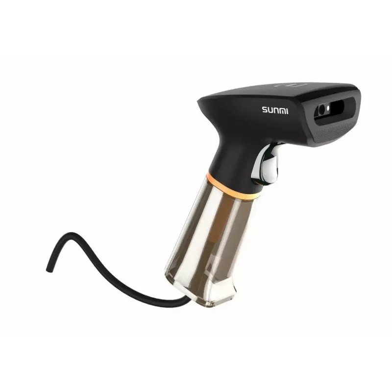 Handheld barcode scanner SUNMI U2 2D USB black — retail imager, wired USB connection