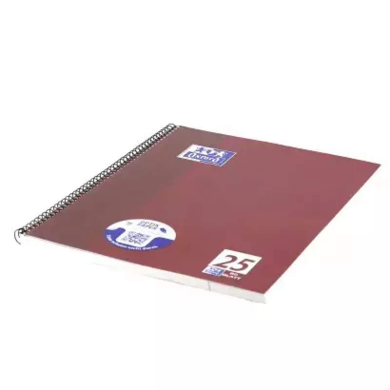 Writing Notebook Oxford 100050355 A4 80 Sheets Bordeaux