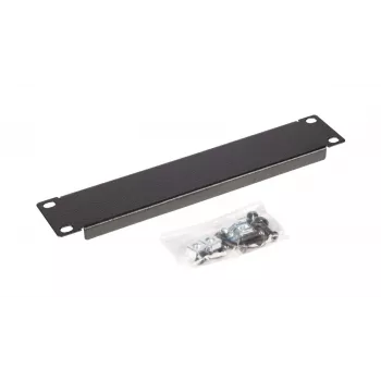 Blank panel EQUIP EZBP-10-B — metal, black, 1U, 123 g