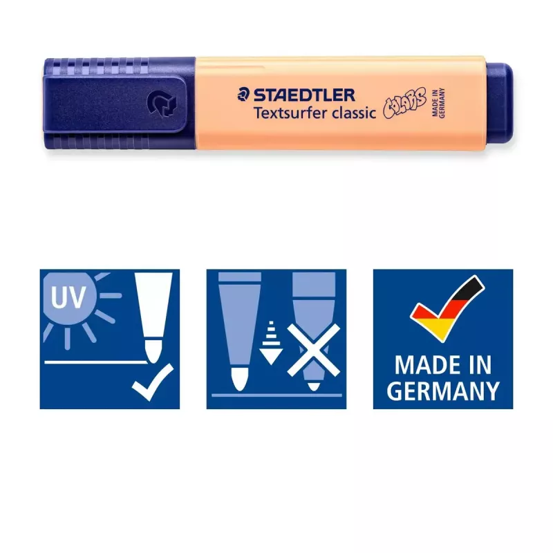 Marker Staedtler 364 C 10 pc(s) Chisel tip Black Brown Light Blue Light grey Lime Mint Peach Pink Violet Yellow