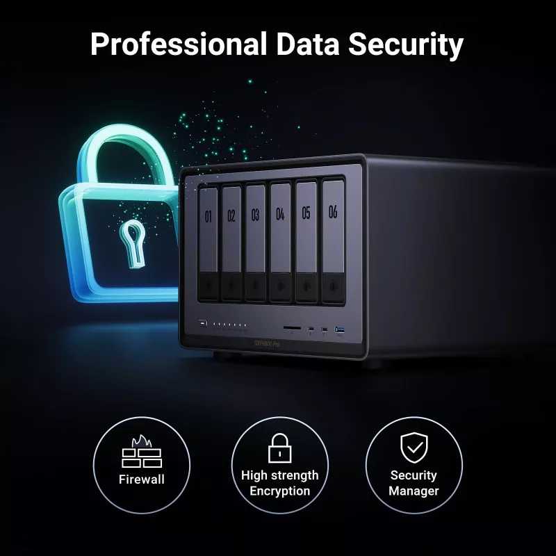 Ugreen DXP6800 Pro NAS Desktop Intel® Core™ i5 8 GB DDR5 Grey, Black