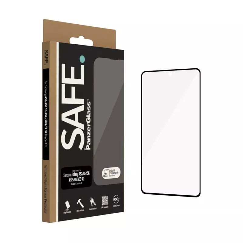 PanzerGlass SAFE. by ® Screen Protector Samsung Galaxy A52 | A52 5G | A52s 5G | A53 5G | Ultra-Wide Fit