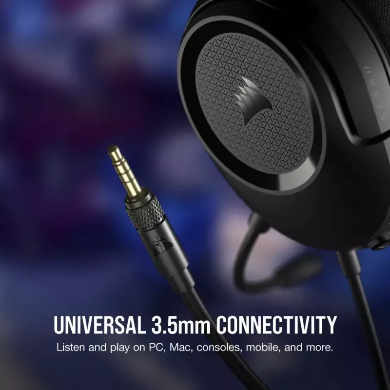 Headset Corsair HS35 v2 Wired Gaming Blue 1.8m Cable 470g