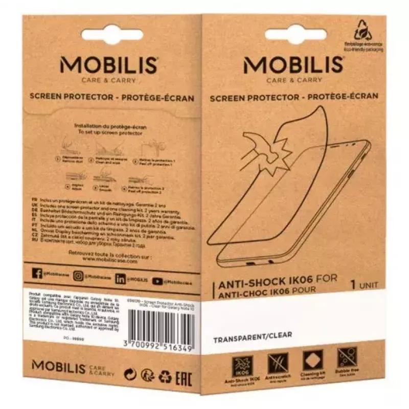 Screen protector Mobilis EDA52 0.33 mm thickness