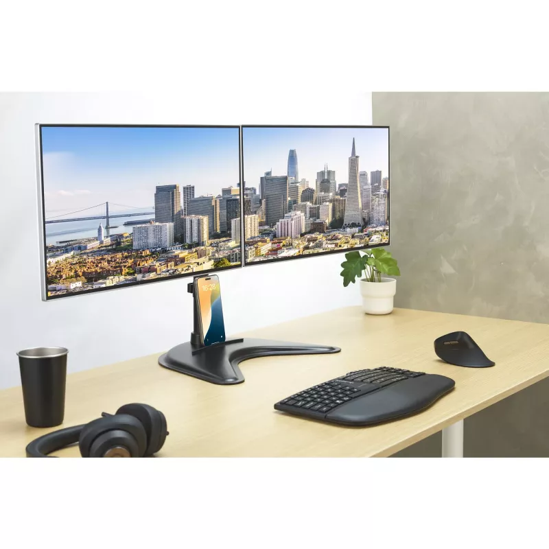Kensington SmartFit Ergo Freestanding Dual Monitor Stand, Freestanding, 20 kg, 68.6 cm (27 inch), 100 x 100 mm, Height adjustment, Black