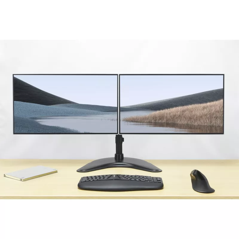 Kensington SmartFit Ergo Freestanding Dual Monitor Stand, Freestanding, 20 kg, 68.6 cm (27 inch), 100 x 100 mm, Height adjustment, Black