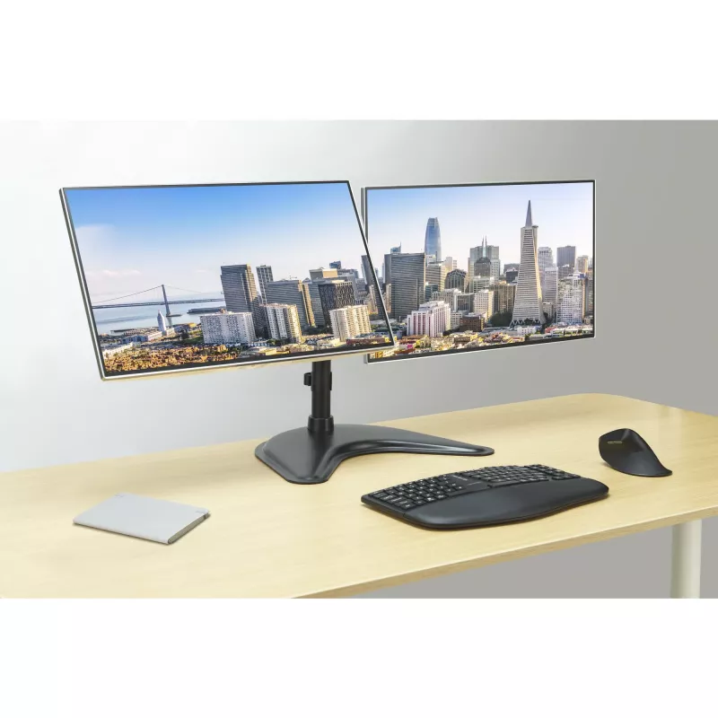 Kensington SmartFit Ergo Freestanding Dual Monitor Stand, Freestanding, 20 kg, 68.6 cm (27 inch), 100 x 100 mm, Height adjustment, Black