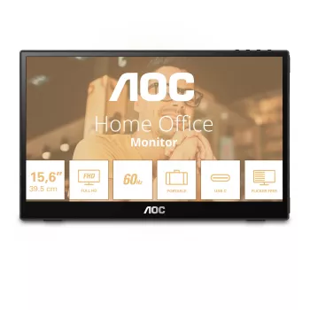 AOC 16T3EA portable TV/monitor Black 39.6 cm (15.6 inch) 1920 x 1080 pixels