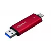 External SSD Kingston 1TB Dual USB-A/USB-C Portable SSD — USB 3.2 Gen 2, Read 1050 MB/s, Write 950 MB/s, Black/Red