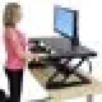 Ergotron WorkFit-T Sit-Stand Desk Converter, Black