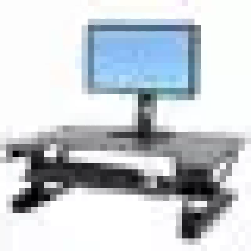 Ergotron WorkFit-T Sit-Stand Desk Converter, Black