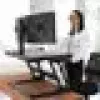 Ergotron WorkFit-T Sit-Stand Desk Converter, Black