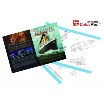 3D Puzzle Cubicfun Titanic Big T4011H — 1024 pieces, scale model ship