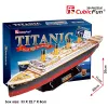 3D Puzzle Cubicfun Titanic Big T4011H — 1024 pieces, scale model ship