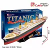3D Puzzle Cubicfun Titanic Big T4011H — 1024 pieces, scale model ship