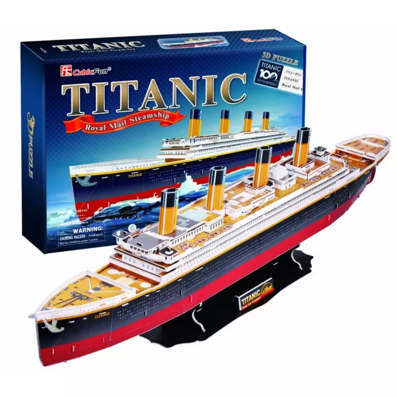 3D Puzzle Cubicfun Titanic Big T4011H — 1024 pieces, scale model ship