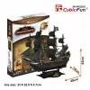 3D Puzzle CubicFun Pirate Ship 'Queen Anne's Revenge' Model T4005H, Cardboard Assembly