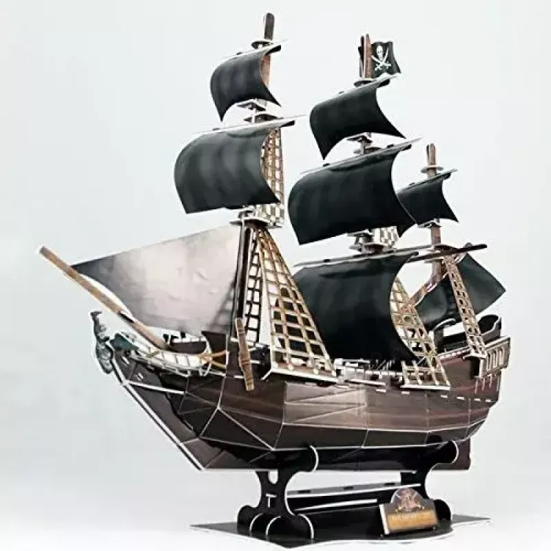 3D Puzzle CubicFun Pirate Ship 'Queen Anne's Revenge' Model T4005H, Cardboard Assembly