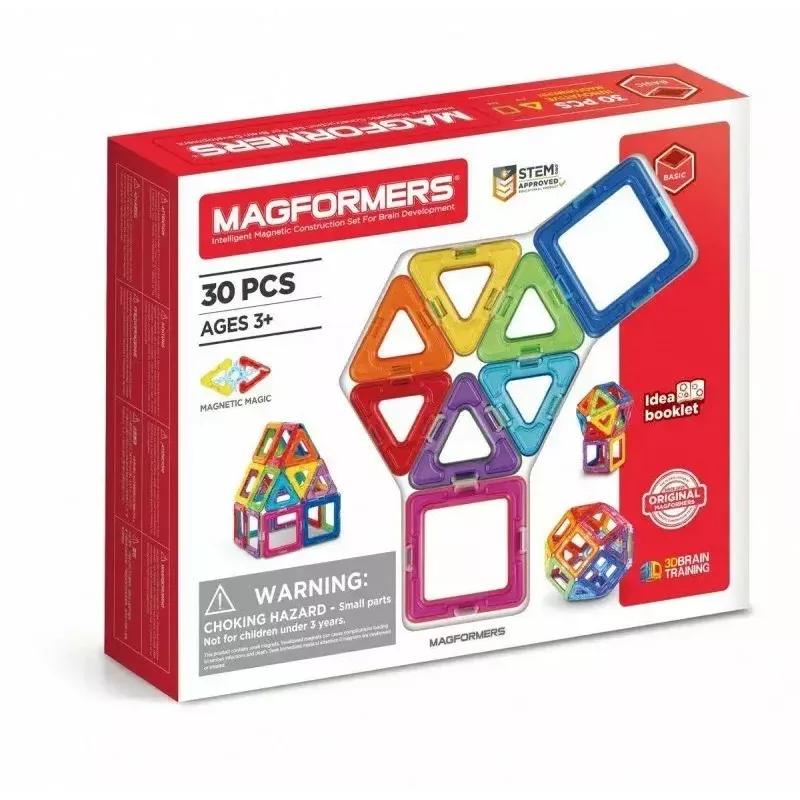 Magformers Magnetic Blocks Basic 30 pcs. set by MAGFORMERS — 30-piece magnetic construction toy