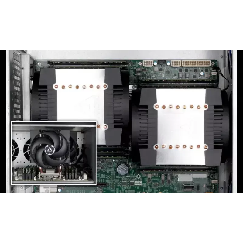 4U server air cooler Arctic Freezer 4U‑M Rev. 2 — 120 mm fan, 122.16 m³/h airflow, dual ball bearing, 156×124×145 mm, TDP 350 W