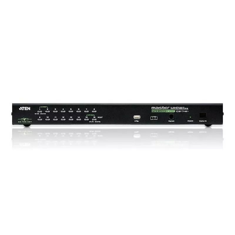 ATEN 16-Port USB - PS/2 VGA KVM Over IP Switch with USB Peripheral port