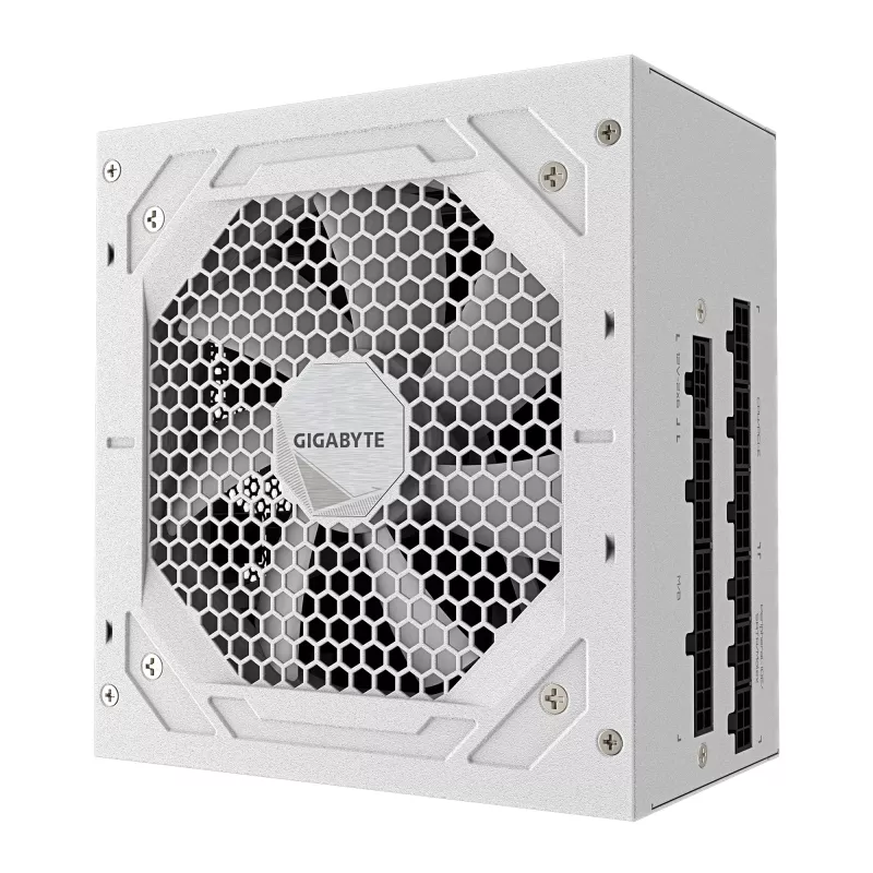 Power Supply Unit GIGABYTE UD850GM PG5 V2 ICE — 850W, PCIe Gen 5.1, 80 PLUS Gold, Fully Modular, 120mm Fan, ATX 3.1, UK Plug, White