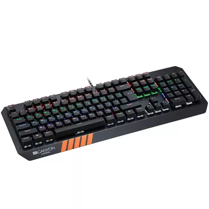 Mechanical gaming keyboard CANYON Hazard GK-6 RGB Wired Black US/RU layout