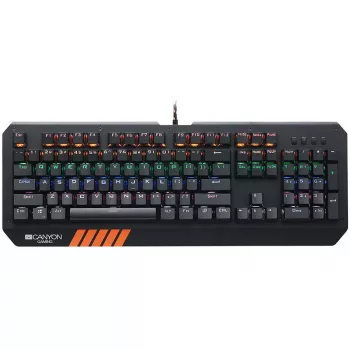 Mechanical gaming keyboard CANYON Hazard GK-6 RGB Wired Black US/RU layout