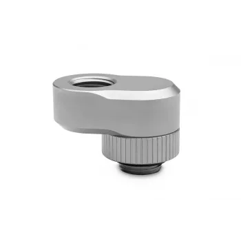 Fitting EK Water Blocks EK-Quantum Torque Rotary Offset 14 — Brass, Satin Steel/Titanium, Height 21 mm