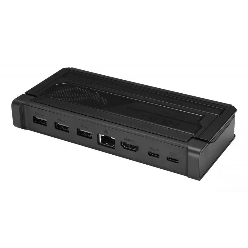 Docking station ASUS ROG Bulwark Dock 2025 DG300 USB Type-C, 1x RJ-45, 1x HDMI, black, 160×74×25.5 mm
