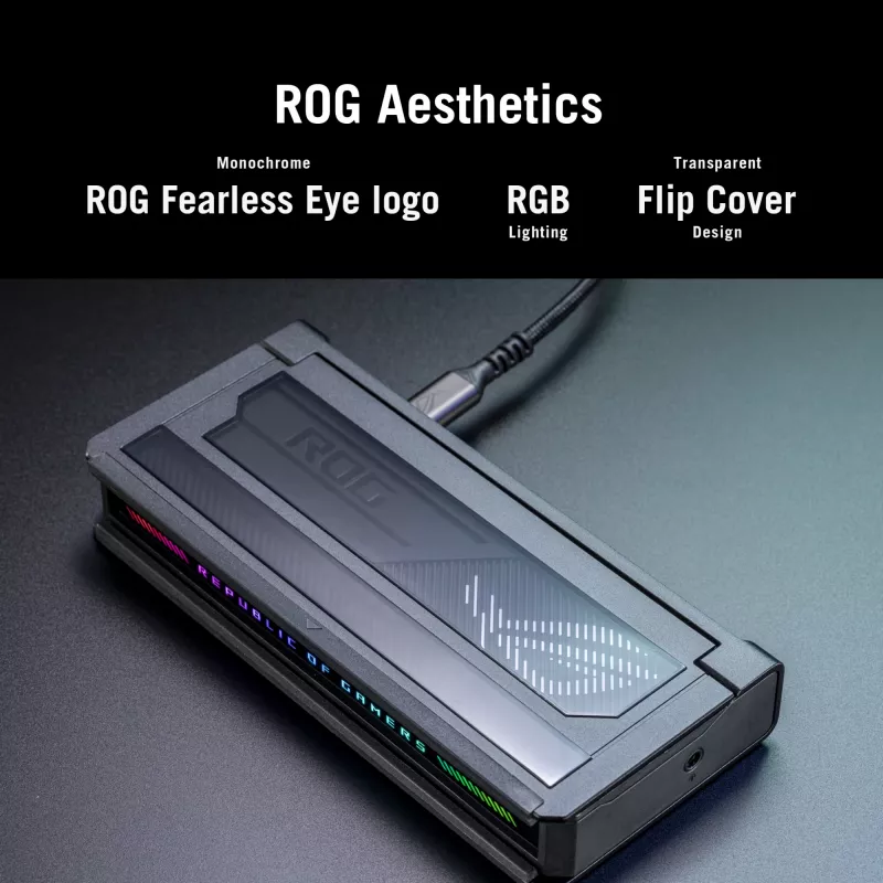 Docking station ASUS ROG Bulwark Dock 2025 DG300 USB Type-C, 1x RJ-45, 1x HDMI, black, 160×74×25.5 mm