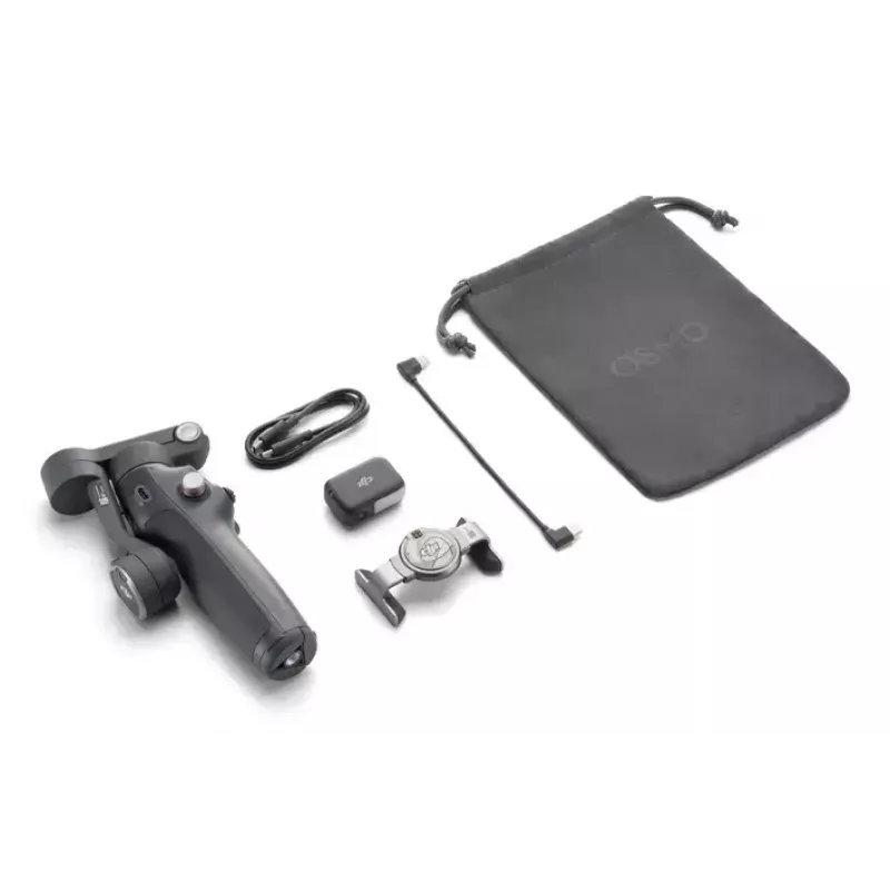 Smartphone camera stabilizer DJI Osmo Mobile 8 — Black, max payload 0.3 kg, 3350 mAh battery, 10 h runtime