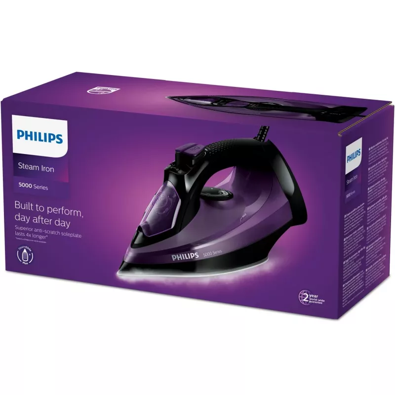 Steam iron Philips DST5030/80 — 2400 W, SteamGlide Plus soleplate, 0.32 L tank, 2 m cord