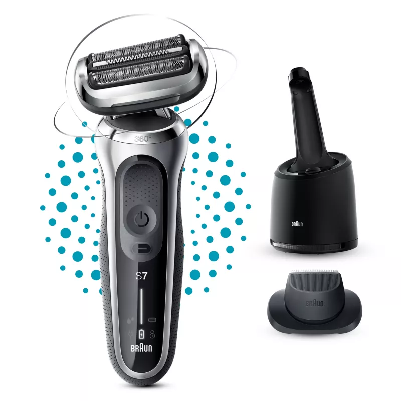 Foil shaver Braun Series 7 71-S7200c Black Silver Lithium-Ion 50 min
