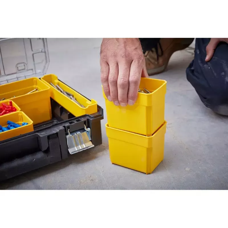 Tool box STANLEY FMST82967-1, metal & polycarbonate, 337×440×119 mm, black/transparent/yellow