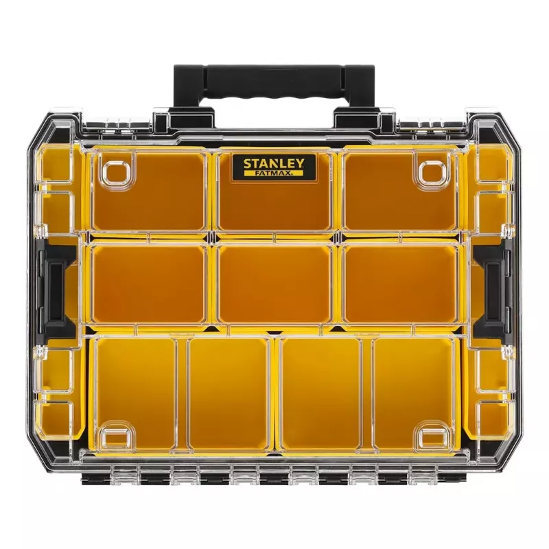 Tool box STANLEY FMST82967-1, metal & polycarbonate, 337×440×119 mm, black/transparent/yellow