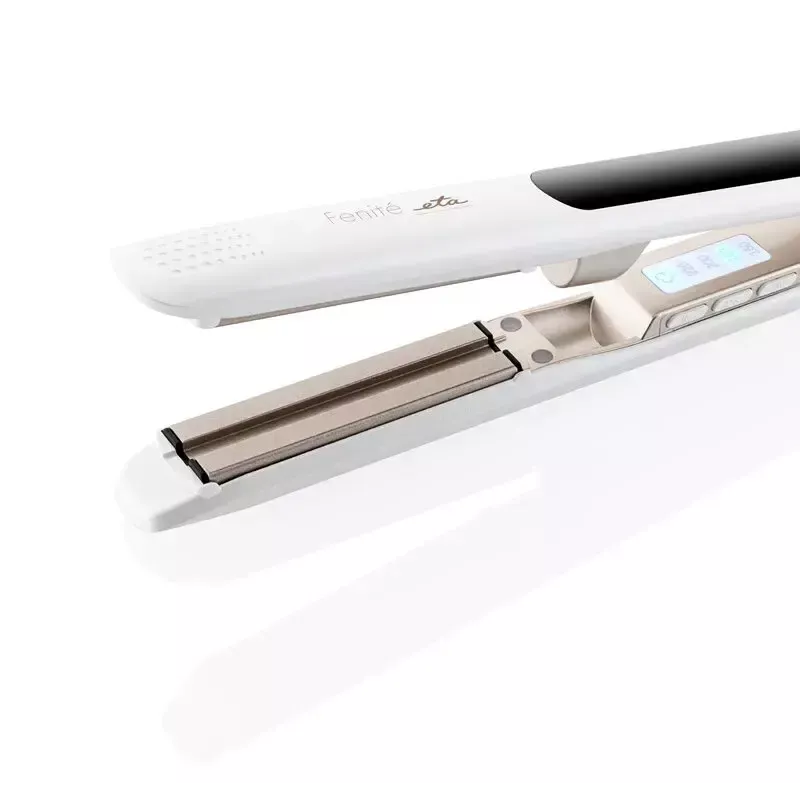 Hair straightening iron ETA ETA333790000 — ceramic plates, 4 heat levels, 160 °C min, 40 W, white