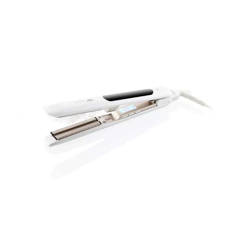 Hair straightening iron ETA ETA333790000 — ceramic plates, 4 heat levels, 160 °C min, 40 W, white