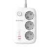 Power socket ColorWay CW-CHE34PDW with 3 USB ports 2.4A and mains outlet