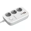 Power socket ColorWay CW-CHE34PDW with 3 USB ports 2.4A and mains outlet