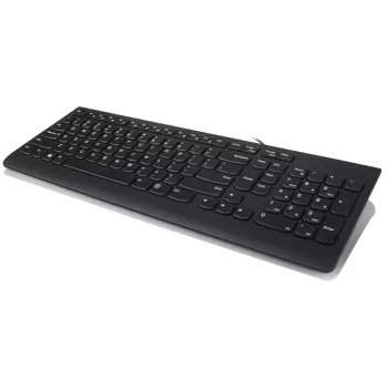 Wired Keyboard and Mouse Set Lenovo 300 — Full-size QWERTY US English, USB, Black, 1.8 m cable, Mouse 1600 DPI