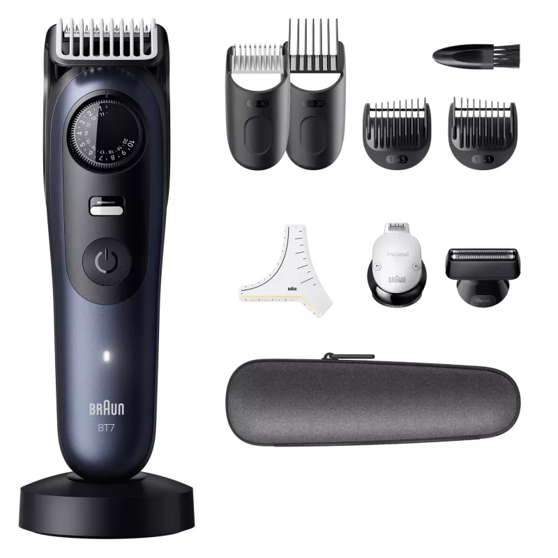 Beard Trimmer Braun BeardTrimmer 7 BT7540 0.5-20 mm Battery Black Blue