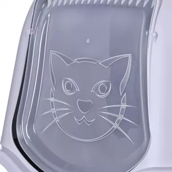 Litter box DIAMENTIQ BAYA light grey/dark grey 55.5×40×38.7 cm, plastic, reversible door
