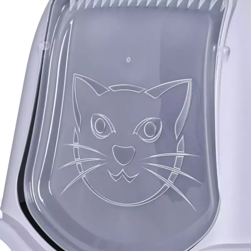 Litter box DIAMENTIQ BAYA light grey/dark grey 55.5×40×38.7 cm, plastic, reversible door