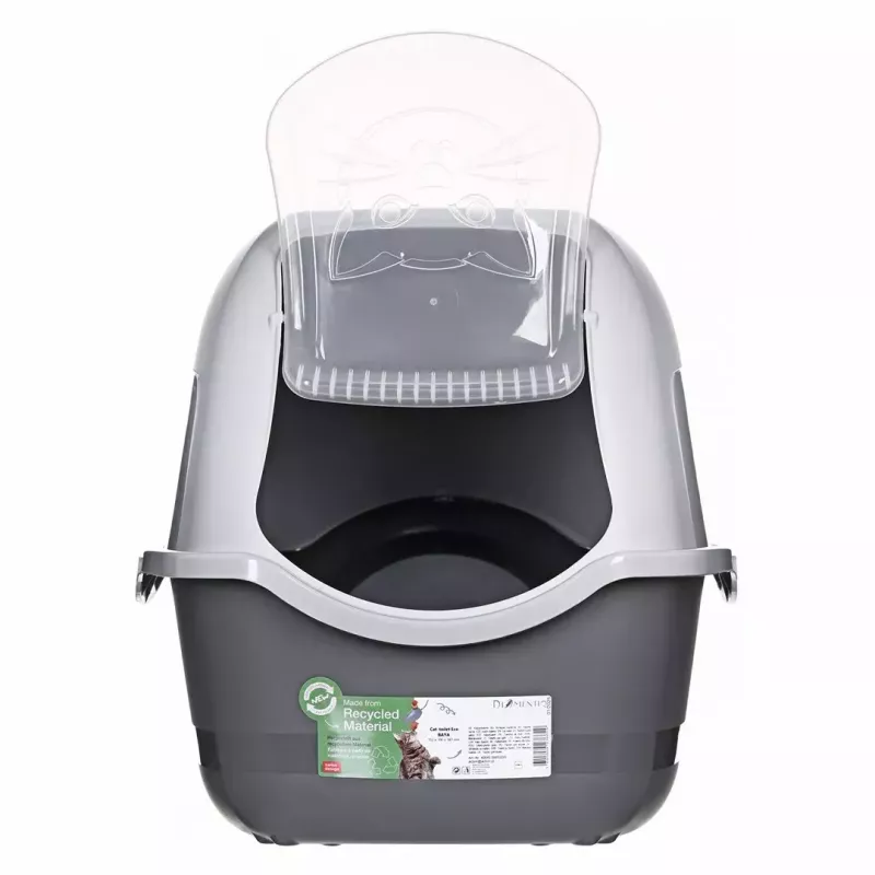 Litter box DIAMENTIQ BAYA light grey/dark grey 55.5×40×38.7 cm, plastic, reversible door
