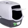 Litter box DIAMENTIQ BAYA light grey/dark grey 55.5×40×38.7 cm, plastic, reversible door