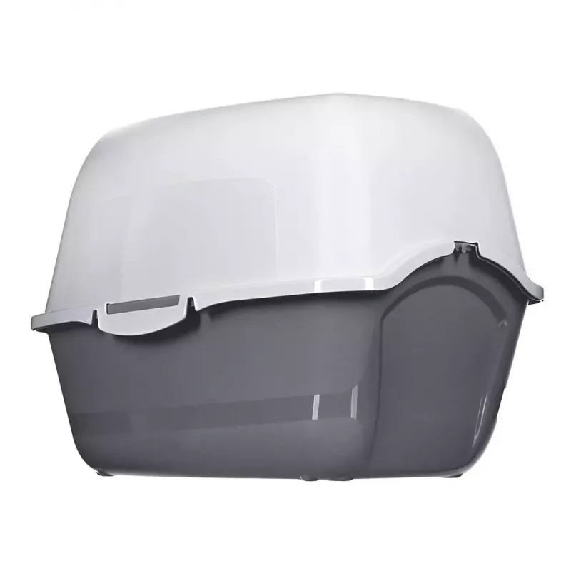 Litter box DIAMENTIQ BAYA light grey/dark grey 55.5×40×38.7 cm, plastic, reversible door