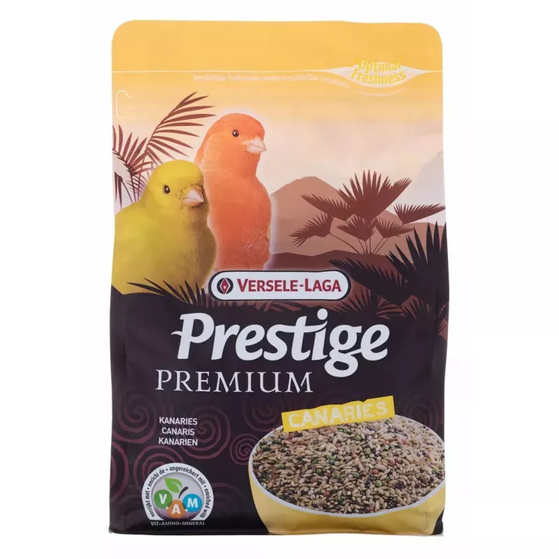 Dry complete mix for canaries VERSELE-LAGA Prestige Premium 800 g — 17% protein, 13% fat, 6% fiber