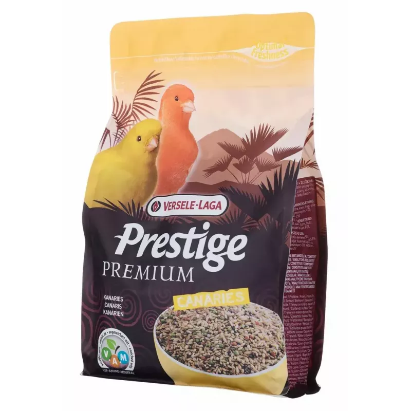 Dry complete mix for canaries VERSELE-LAGA Prestige Premium 800 g — 17% protein, 13% fat, 6% fiber