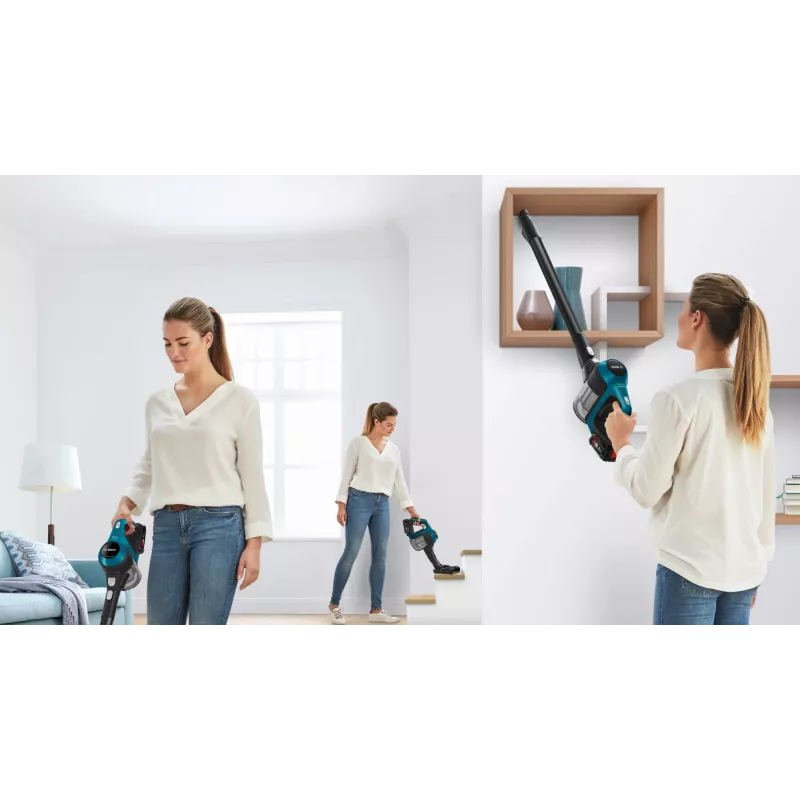 Bosch Serie 6 BBS611LAG stick vacuum/electric broom 2-in-1 stick vacuum Battery Dry Bagless 0.3 L Blue 2.5 Ah